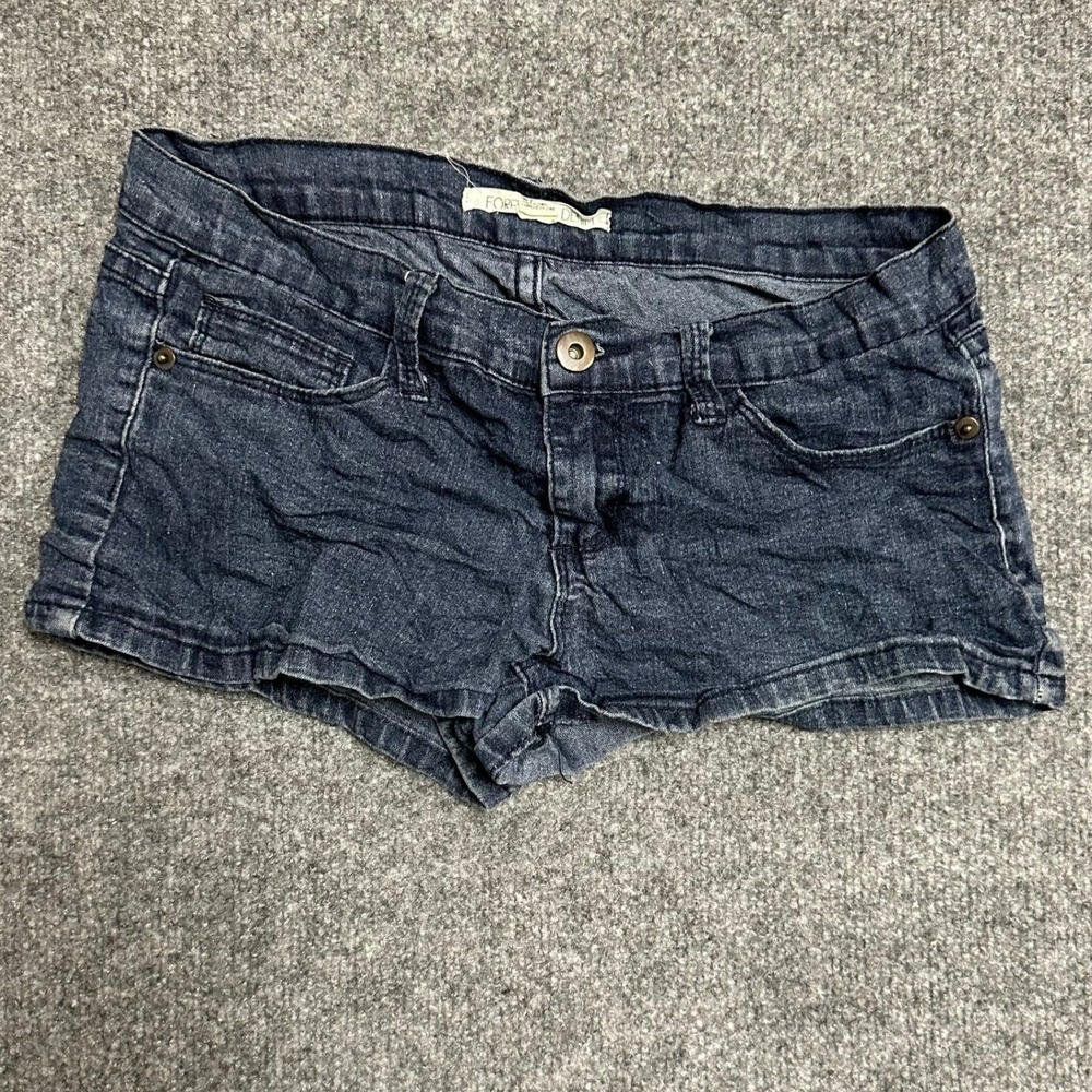 Forever 21 Shorts Womens Size 26 Blue Denim Rayon Blend Stretch Casual Mini
